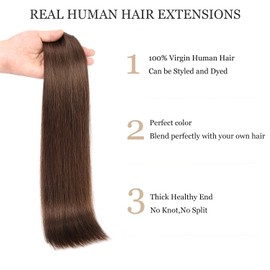 JIAMEISI Extensiones De Clip De Cabello Humano, 120 G, 8 Piezas, Clip En Extensiones De Cabello Humano, Clip Recto En Extensiones De Cabello, Clip De 20 Pulgadas En Extensiones De Cabello Humano Real