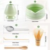 Roczential 5-Pack Matcha Set with Matcha Whisk Stand, Bamboo Matcha