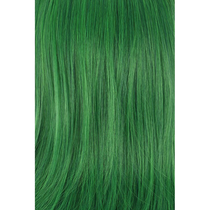 VGbeaty Adult Green Wavy Wig with Purple Scarf Women Side-swept