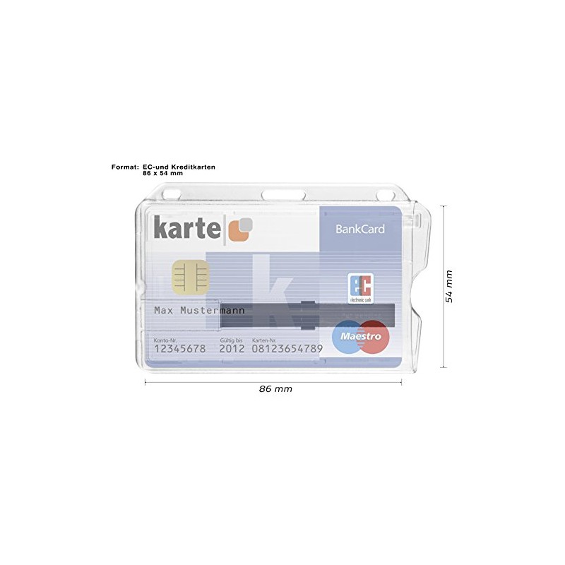 Karteo Horizontal ID Holder [Pack of 1] Card Holder Polycarbonate