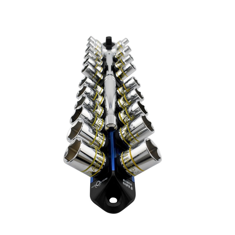 Astro Tools 938VB 3/8" Drive V12 Locking Magnetic Socket Organizer