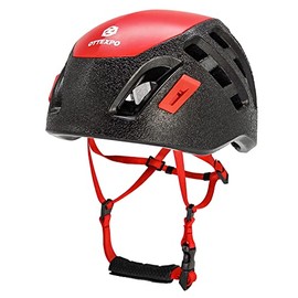 OTTEXPO Rock Climbing Helmet, Lightweight Adjustable Helmet for Tree Climbing, Touring Hiking Caving, Work at Height (Red, Medium/Large)