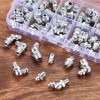Muzhupguz 60 Pcs Hydraulic Metric Grease Fittings Kit Zerk Assortment