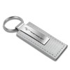 Ford Mustang Key Ring White Leather Rectangular Keychain - KC1557.MGT