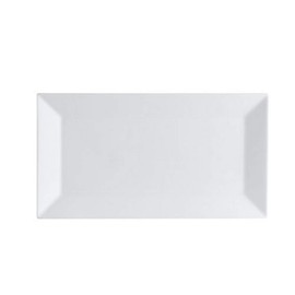 CAC China NGA-13 Elegant Niagara Fully Glazed Porcelain Rectangular Platter, 11-1/4" by 6" by 1/2", Bone White (Box of 12)
