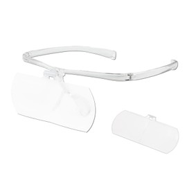 HWATANG I.L.K. 1.6X&2x/110x45mm Spectacle Magnifier Fit-Over Eyewear Hands-Free Dentist Beauty Working Loupe Model Assembly Two Lenses (1.6X&2X/Clear)