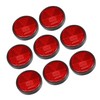 Partuto 8 Pcs Universal Universal Reflector - Plastic Red