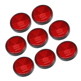 Partuto 8 Pcs Universal Universal Reflector - Plastic Red