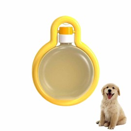 Botella de Agua para Perro, Dispensador de Agua Plegable Portátil para Perros, Adecuado para Perros, Gatos, Cachorros y Otros Animales Pequeños para Caminar, Senderismo (Amarillo)
