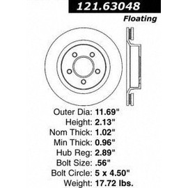 Centric 121.63048 C Tek Standard Brake Rotor