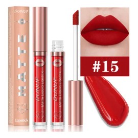 Dunuf 1 Pc Mate Impermeable Brillo Labial De Larga Duración.                                                                                          