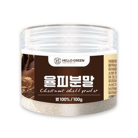 Hello Green 헬로우그린 국산 100% 율피 분말 100g(통) 가루 미용팩 마스크팩 곡물팩 천연팩 저자극 Hello Green 100% Domestic Yulpi Powder 100g (Container) Powder Beauty Pack Mask Pack Grain Pack Natural Pack Low Irritation