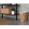 StorageWorks Wicker Waste Basket, Handwoven Water Hyacinth Trash Can with