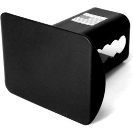 Cubierta de enganche de metal en blanco (se adapta a receptor de 2 pulgadas, negro de 3 x 4 pulgadas)