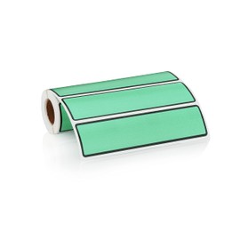 Carstens Adhesive Sticker Labels, 5 3/8” x 1 3/8”, Binder Labels for 1.5” – 4” Ring Binder Spines, Aqua, Roll of 200