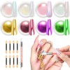 Gold Chrome Nail Powder BISHENGYF -【Fairy Effect】Pink Chrome Nail Powder