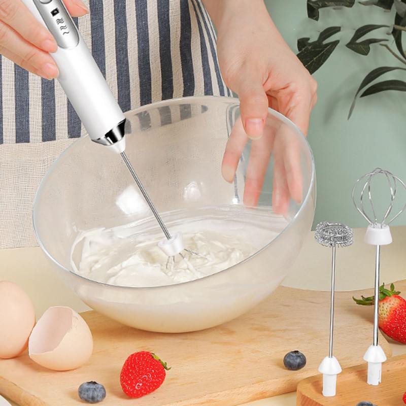 Electric Egg Frother Multifunctional Cordless Handheld Milk Frother for Household