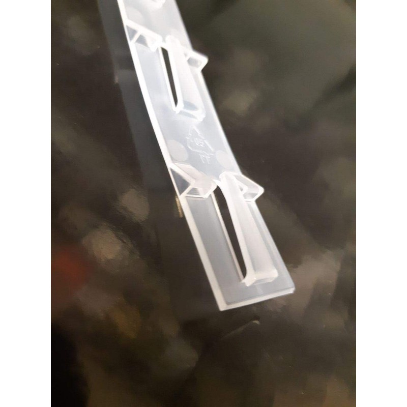 10 x Fast Load Merchandising Strip, Translucent Moulded Clip Strips