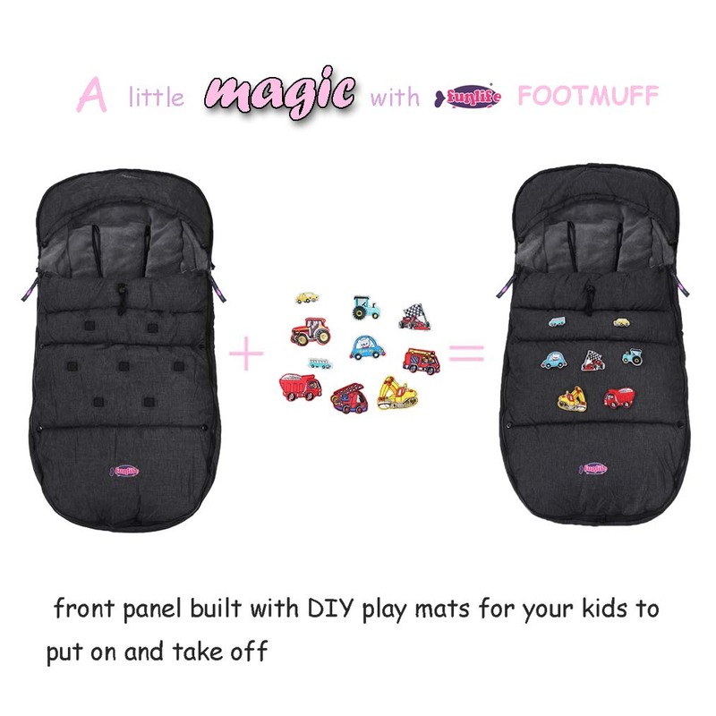 Kids DIY Play Fun Universal Stroller Bunting Bag,Winter Weather Resistant