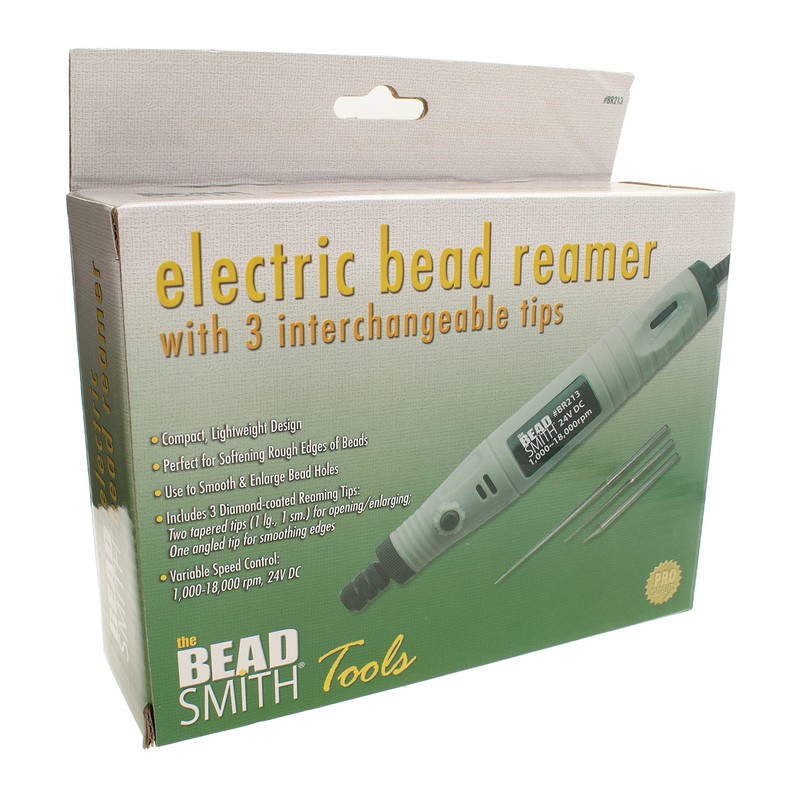 The Beadsmith Electrical Bead Reamer – 3 Interchangeable Diamond Coated