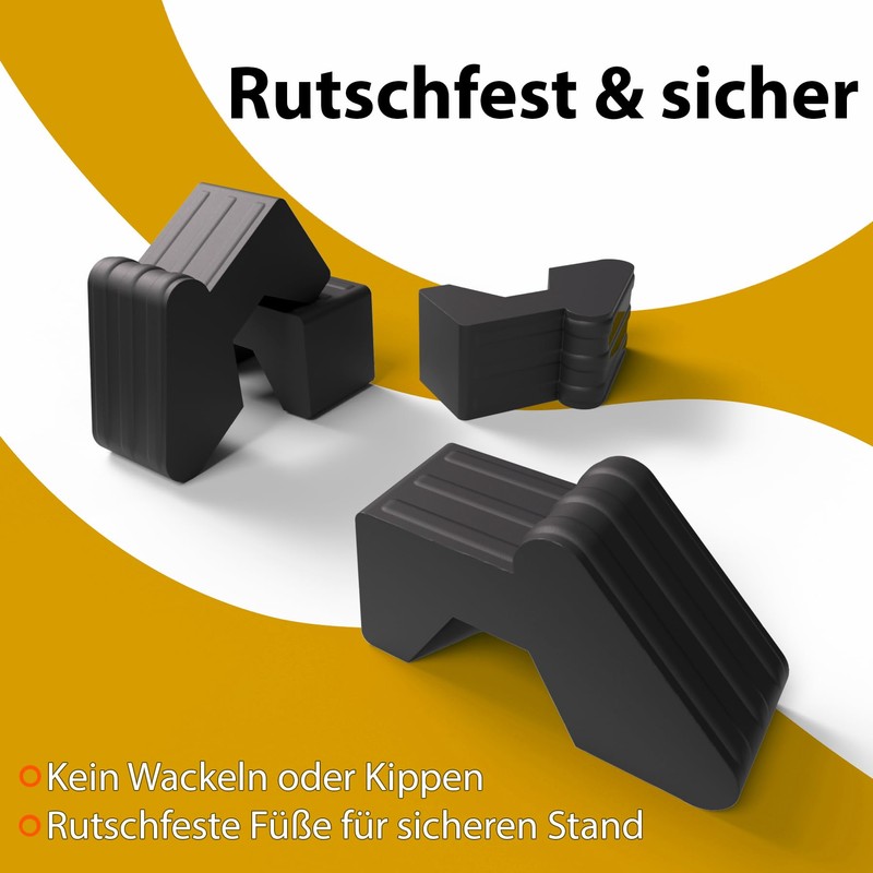 BigDean Füßchen Untersetzer Spezial Anthrazit Blumentöpfe Füßchen ersetzt Untersetzer (8)