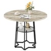 IDEALHOUSE Round Dining Table for 4, 38" Farmhouse Kitchen Table