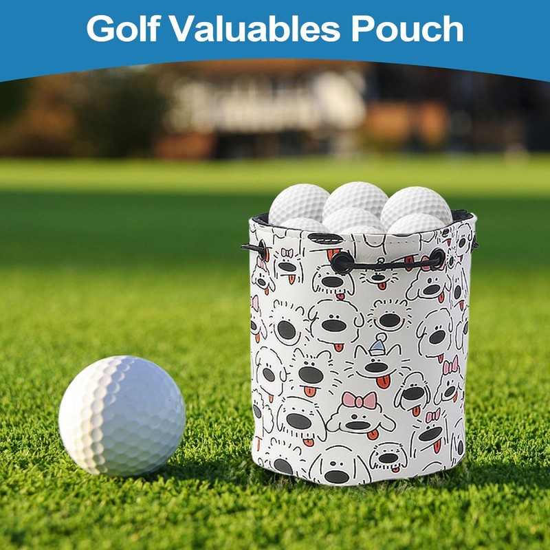 Golf Valuables Pouch | Store 12-18 Balls Valuables Organizer Tee