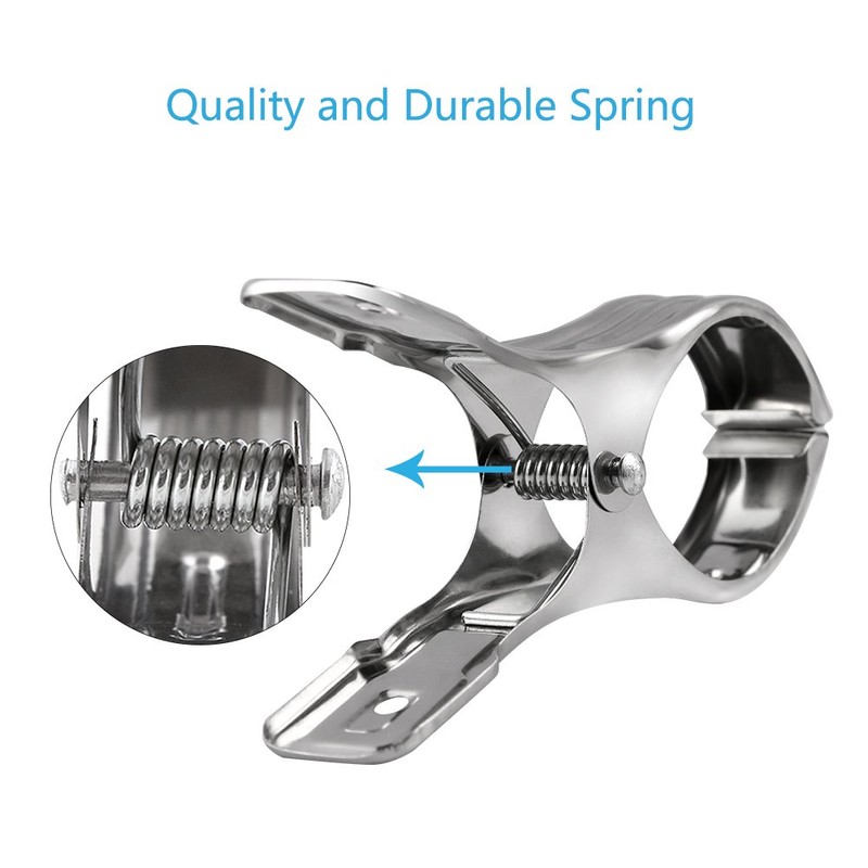 Vicloon 6 Pcs Stainless Steel Beach Towel Clips, Wind Resistant,
