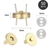 DERAYEE Magnetic Button Insert-In Fasteners, DIY, Handmade, 50 Pairs (Gold,