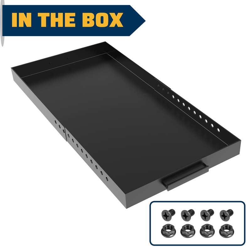 Pearwow Rectangle Fireplace Tray Small Size,13" Front to Back Adjustable