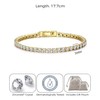 Philip Jones Gold Plated 3mm Tennis Bracelet Created with Zircondia®
