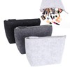 3 Stück Filz Kosmetiktasche,Große Größe Make Up Tasche mit Reißverschluss,Reise