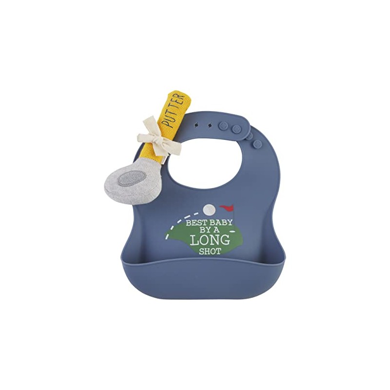 Mud Pie Children's Golf Bib & Rattle Set