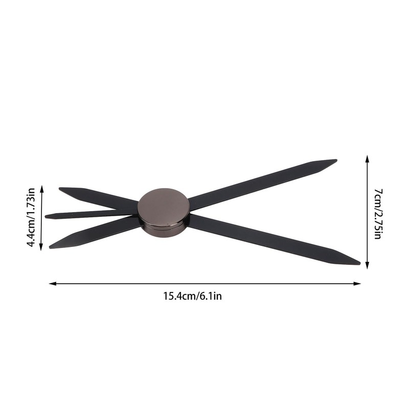 Eyebrow Stencil Ruler Black Stainless Steel Eyebrow Makeup Caliper Ruler