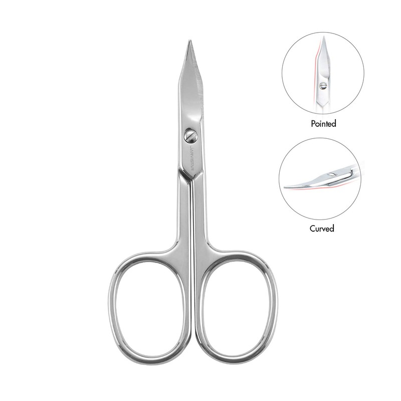 JARVISTAR Nail Scissors, Cuticle Scissors, Stainless Steel, Sharp Curved Cuticle