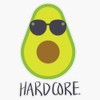 HARDCORE. AVOCADO Bumper Sticker Vinyl Decal 5 inches