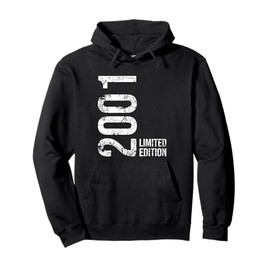 24th Birthday 24 Years Old Man Woman Vintage 2001 Pullover Hoodie