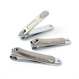 Celltem Partners Well-Sharpened Nail Clipper Set, Lever Cut Nail Clipper 3-Piece Set, Cuticle Nail Clipper Silver Nail Clipper Set