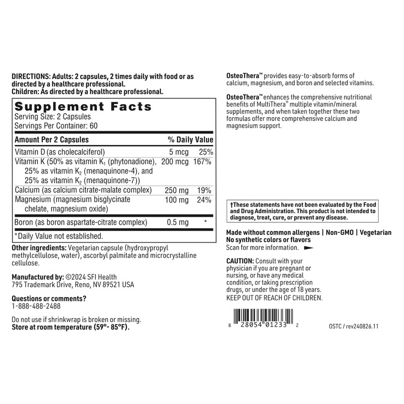 Klaire Labs SFI Health Osteothera Capsules - Hypoallergenic & Multifactorial