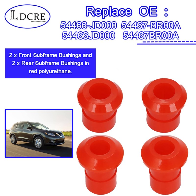 4Pcs Polyurethane Subframe Bushing Kit,Compatible With Nissan Rogue 2008-2013,Front &