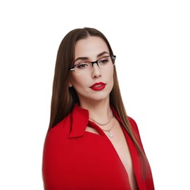 HAITONGCR Business-Ready Blue Light Blocking Reading Glasses for Women Black 3.5 R1108