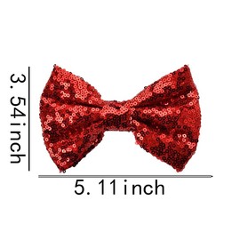 Christmas Hair Bow Clips for Women Sparkly Bow Hair Glitter Clip for Thick Thin Hair French Barrettes Pin for Teen Girls Fashion Hair Bows Pins Christmas Hair Accessories Ornaments for Women Girls