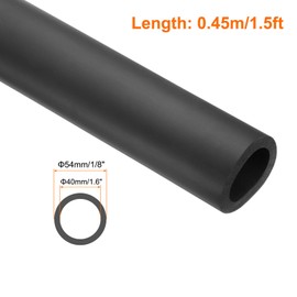 sourcing map Pipe Insulation Foam Tube 40mm ID x 54mm OD 0.45m Foam Tubing Heat Insulated Pipe for AC Unit Handle Grip Water Pipe Freeze Protection - 2-1/8" x 1-9/16"/Black