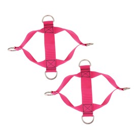 Mipcase 1 Pair Fitness Foot Strap Elastic Rope for Leg Stretching Hip Abduction and Daily Activities Multi Functional and Portable Fitness Equipment for Gym Office and Travel Random Color