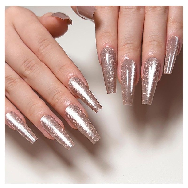 Nail Tip, Long False Claws, Stylish, Magnet, Cat Eye, Long