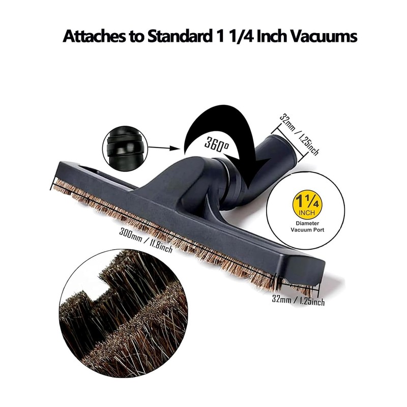 12 Inch Shop Vac Floor Brush Assembly, 1 1/4 Inch