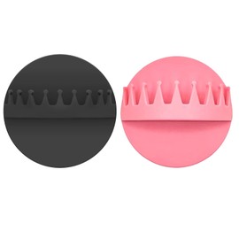 2 PCS Shower Hair Catcher Wall,Hair Collector for Shower,Hair Grabber for Shower Wall,Silicone Drain Protector with 17 Suction Cups for Bath & Shower (Black&Pink)