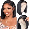 Smabuity Bob Wigs Human Hair 13x4 HD Lace Front Bob