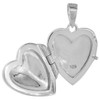 Dainty 5/8 inch Sterling Silver Embossed Heart Locket Necklace for