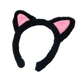 Plush Cat Ears Headbands - Soft Hair Accessories for Makeup, Shower, Teen Girls and Women